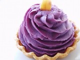 ◆今月のドルチェ「バニラのババロアと紫芋のモンブラン」